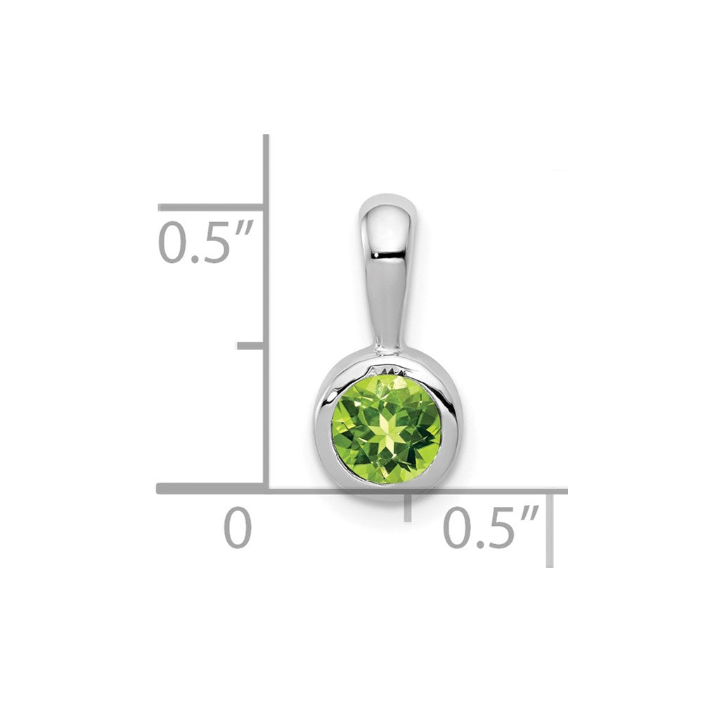 14k White Gold .55 Peridot Pendant (1.27 grams)