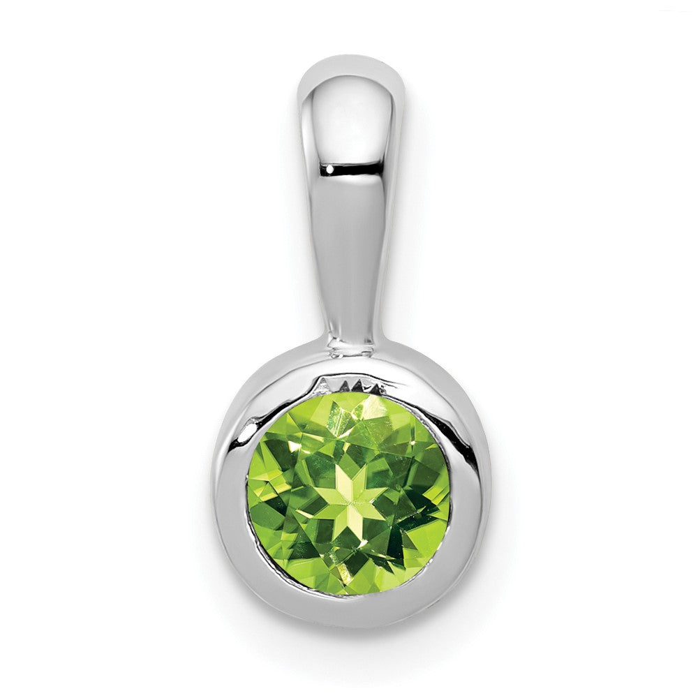14k White Gold .55 Peridot Pendant (1.27 grams)