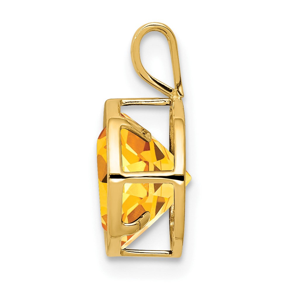 14k Citrine bezel pendant (0.52 grams)