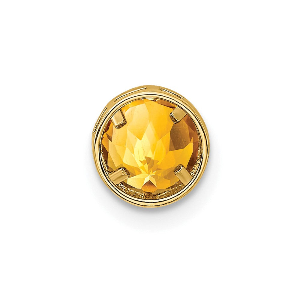 14k Citrine bezel pendant (0.23 grams)