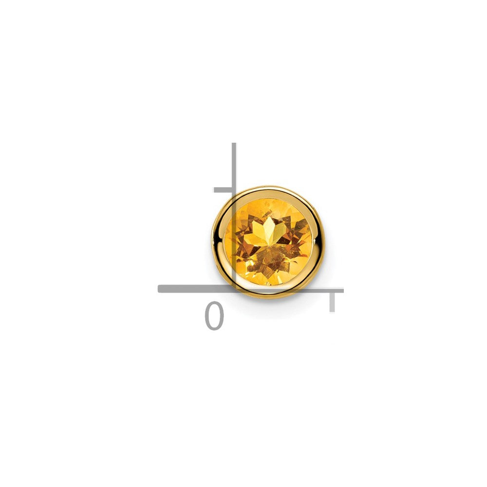 14k Citrine bezel pendant (0.23 grams)