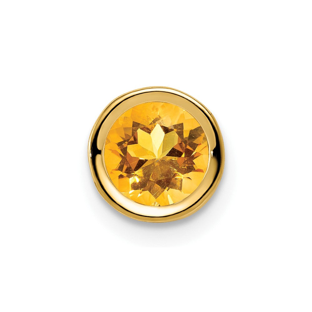 14k Citrine bezel pendant (0.23 grams)
