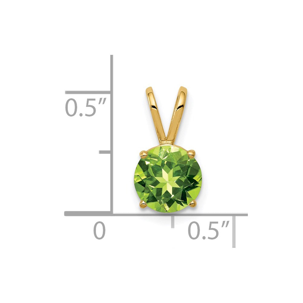 14k 7mm Peridot pendant (0.37 grams)