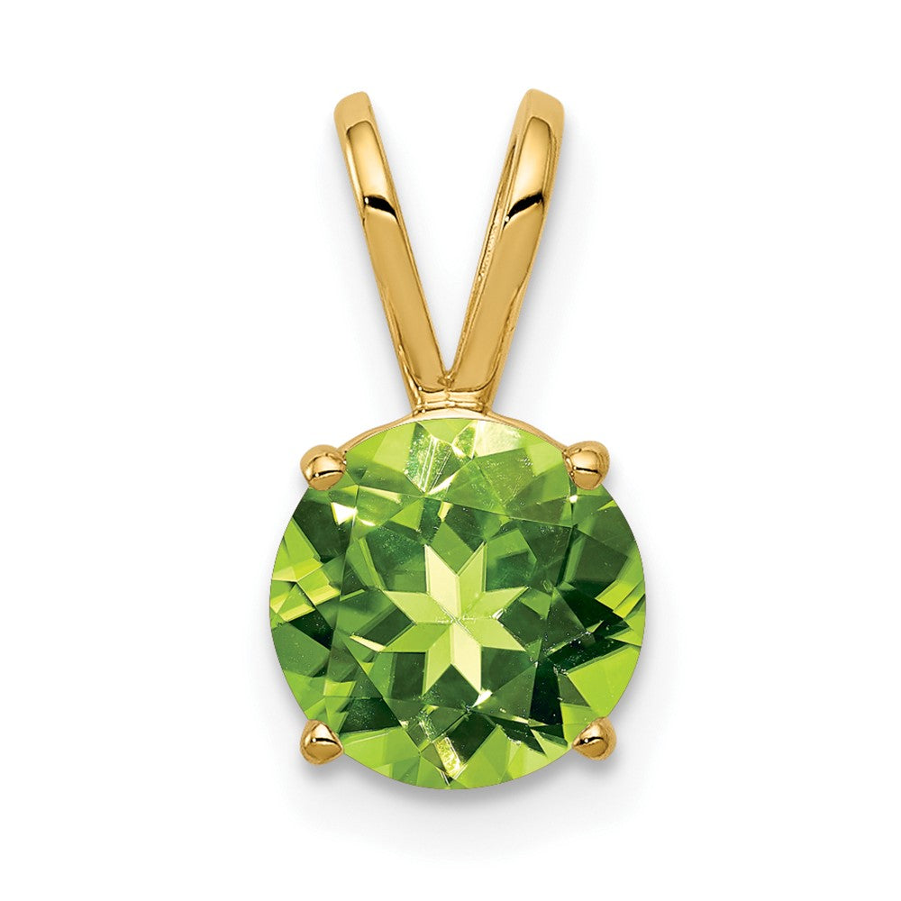 14k 7mm Peridot pendant (0.37 grams)