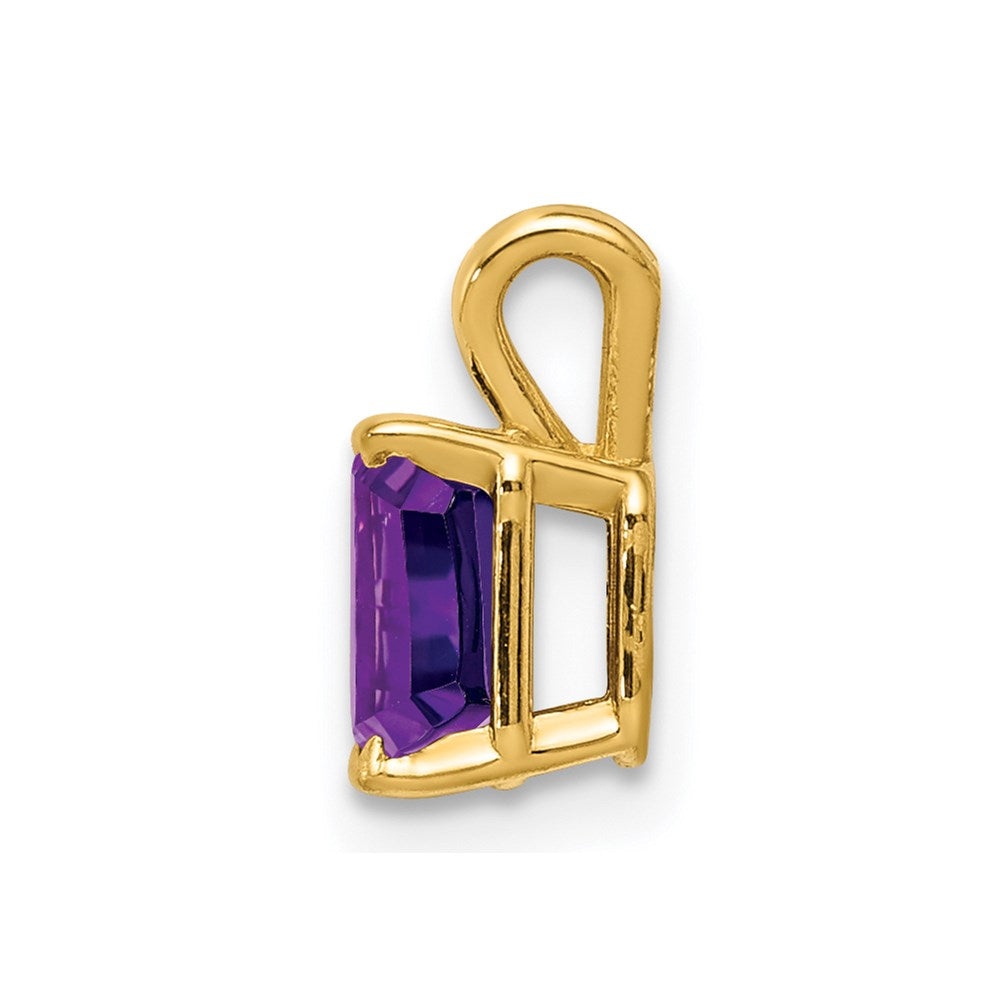 14k Yellow Gold Amethyst Pendant (0.23 grams)