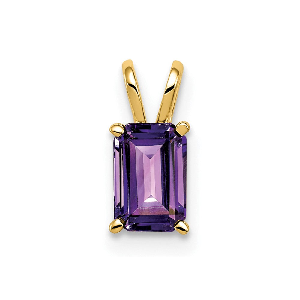 14k Yellow Gold Amethyst Pendant (0.23 grams)