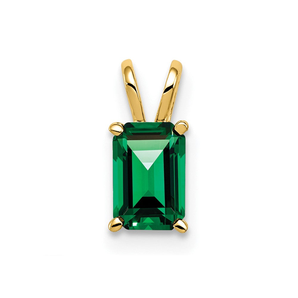 14k 6x4mm Emerald Cut Mount St. Helens pendant (0.23 grams)