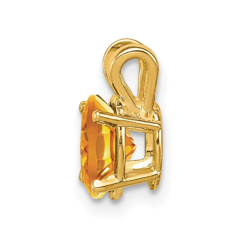 14k 7x5mm Oval Citrine pendant (0.33 grams)