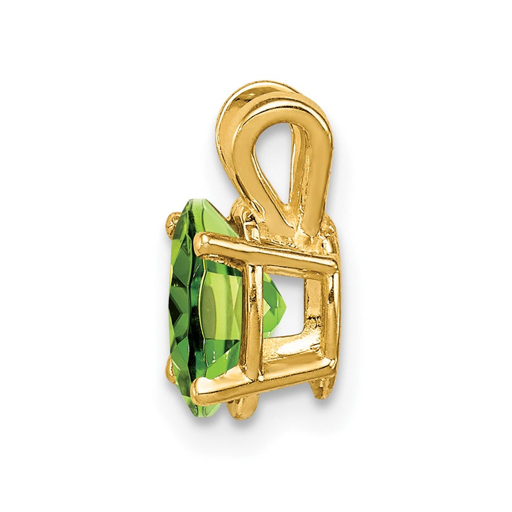 14k 7x5mm Oval Peridot pendant (0.33 grams)