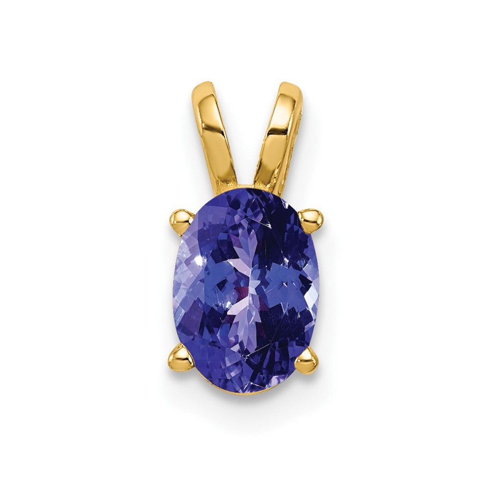 14k 7x5mm Oval Tanzanite pendant (0.33 grams)