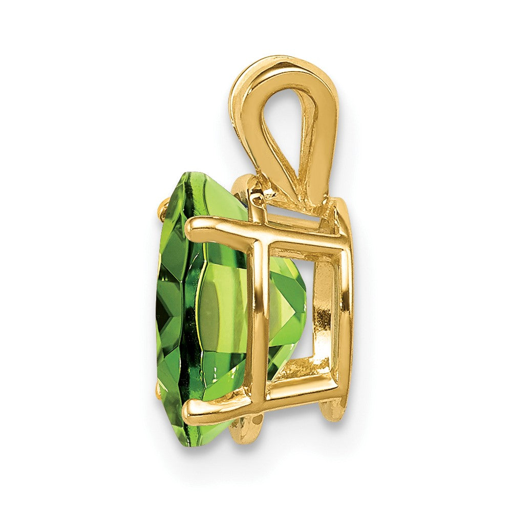 14k 9x7mm Oval Peridot pendant (0.38 grams)