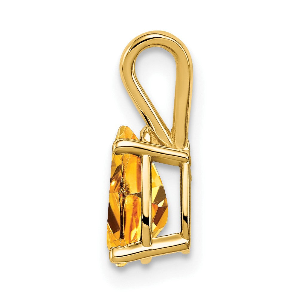 14k 8x5mm Pear Citrine pendant (0.36 grams)