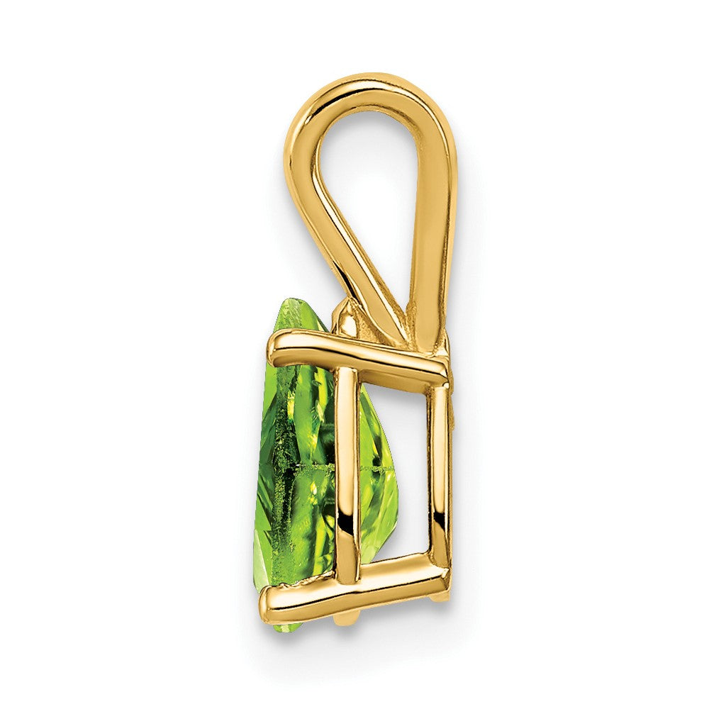 14k 8x5mm Pear Peridot pendant (0.36 grams)