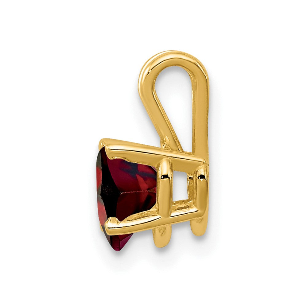 14k 6mm Heart Garnet pendant (0.38 grams)