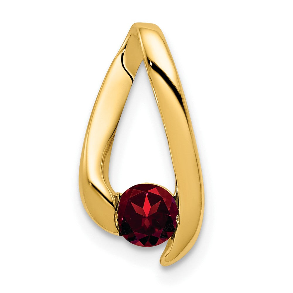 14k 4mm Garnet pendant (0.93 grams)