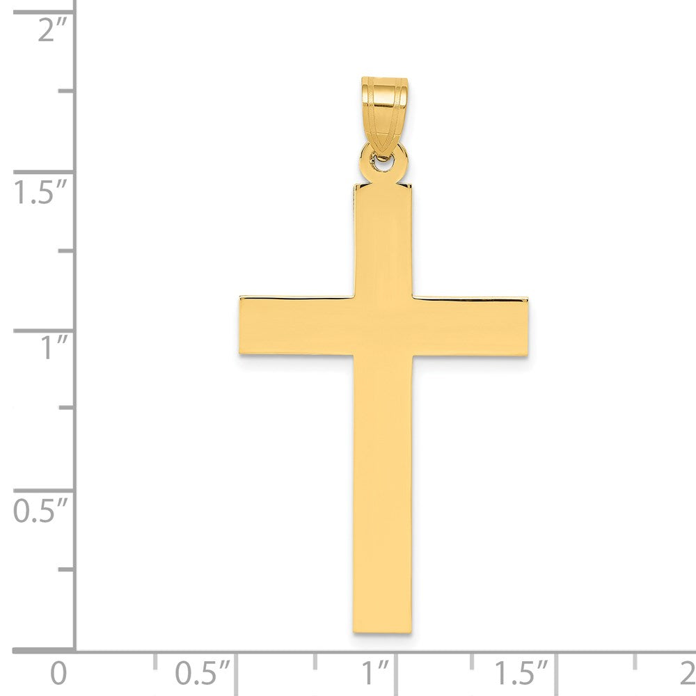 14k Yellow Gold 23 mm Sandblasted Cross Pendant (2.22 grams)