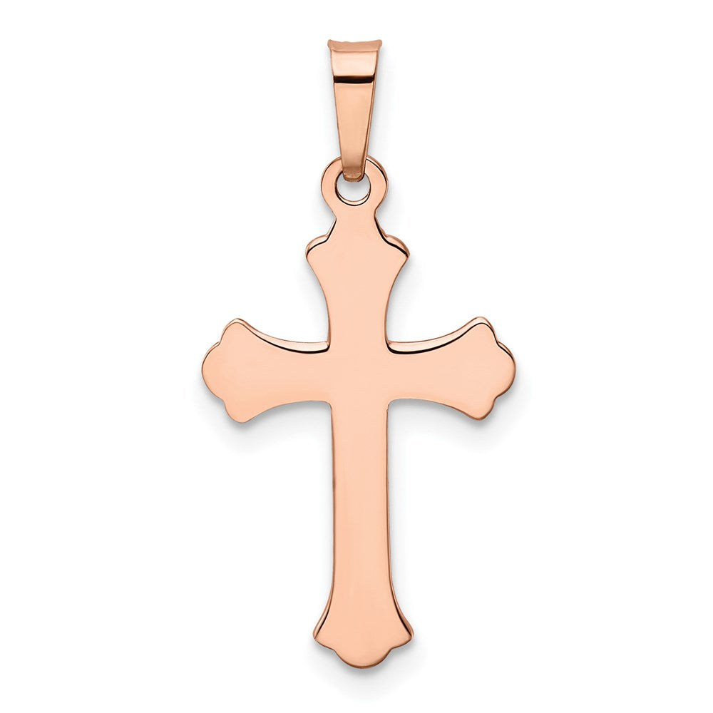 14k Rose Gold 14 mm Cross Pendant (0.88 grams)