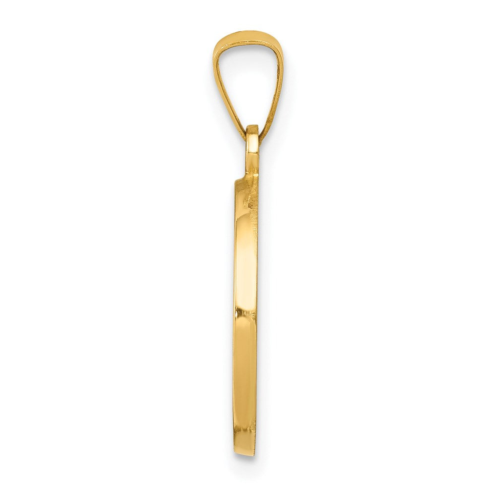 14k Yellow Gold 15 mm nion Medal Hollow Pendant (0.88 grams)