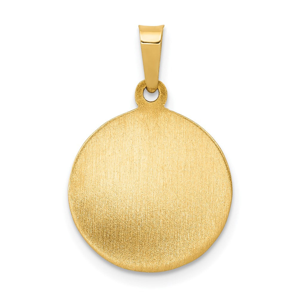 14k Yellow Gold 15 mm nion Medal Hollow Pendant (0.88 grams)