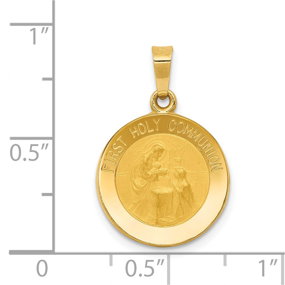 14k Yellow Gold 15 mm nion Medal Hollow Pendant (0.88 grams)