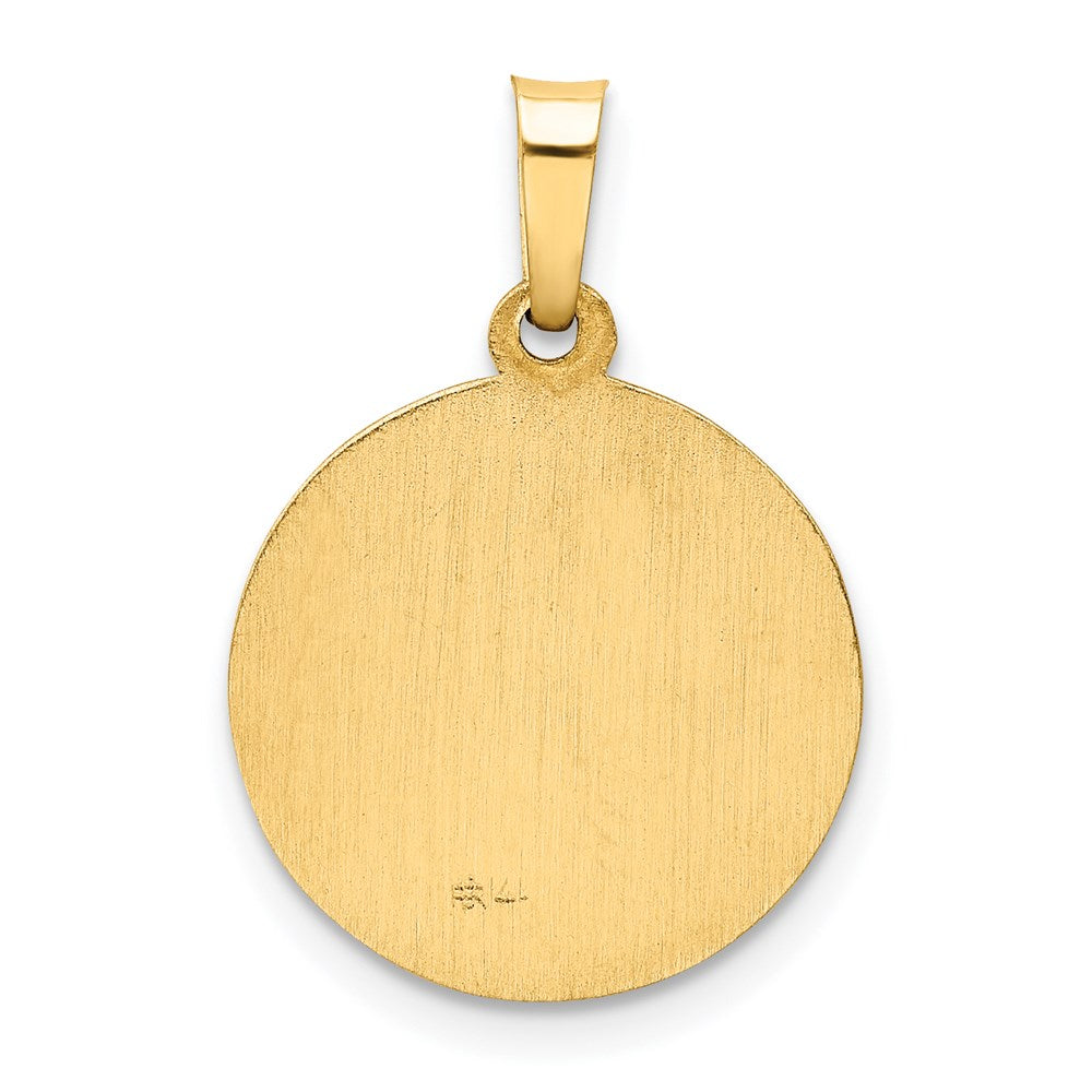 14k Yellow Gold 15 mm nion Medal Hollow Pendant (0.88 grams)