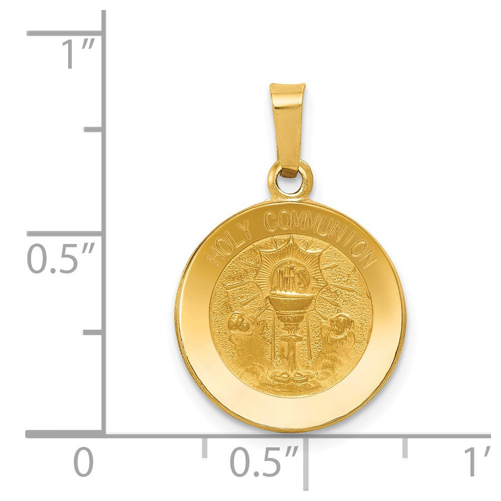 14k Yellow Gold 15 mm nion Medal Hollow Pendant (0.88 grams)