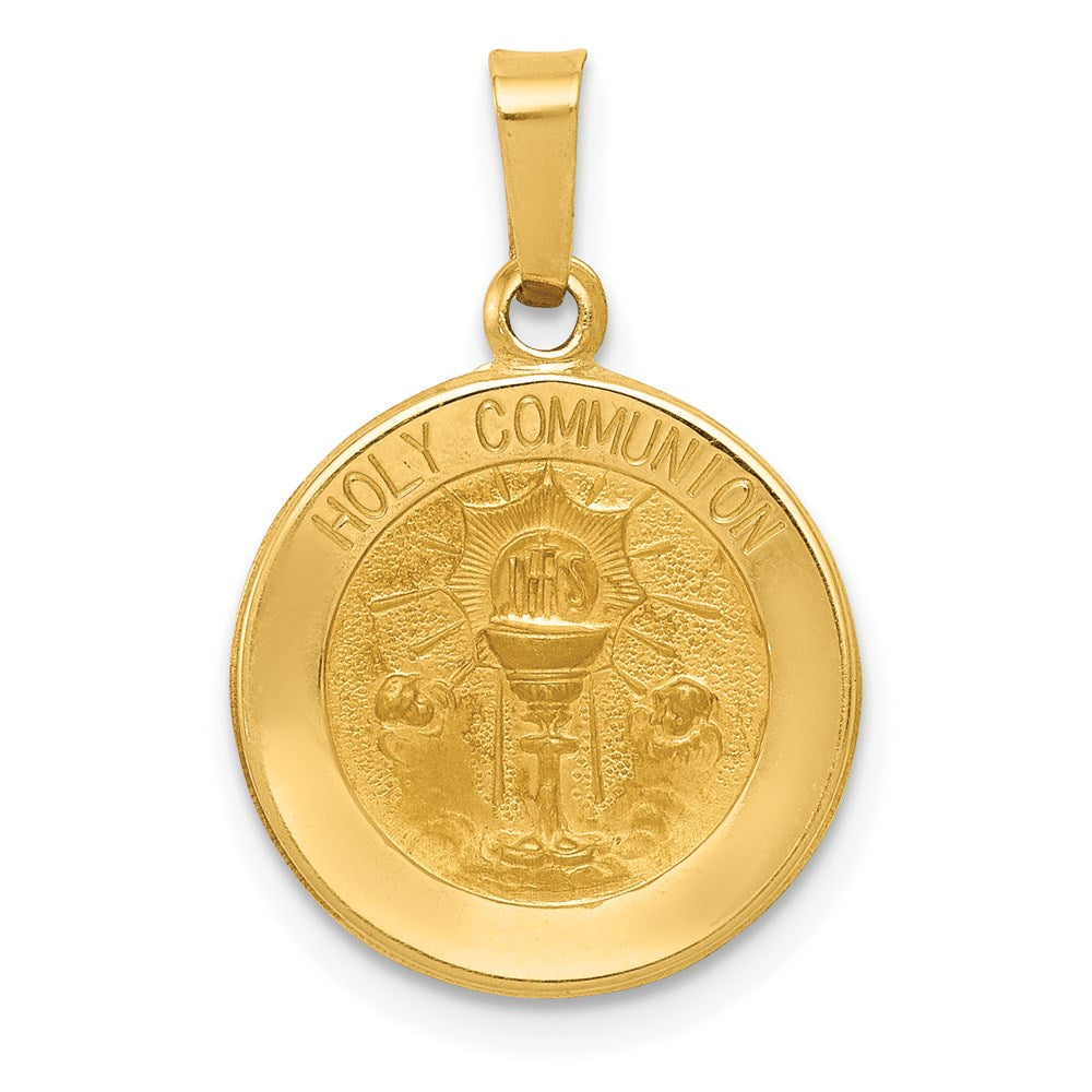 14k Yellow Gold 15 mm nion Medal Hollow Pendant (0.88 grams)