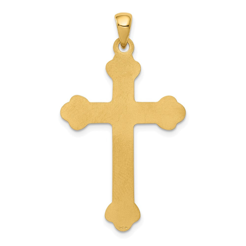 14k Yellow Gold 23 mm Budded Cross Pendant (1.33 grams)