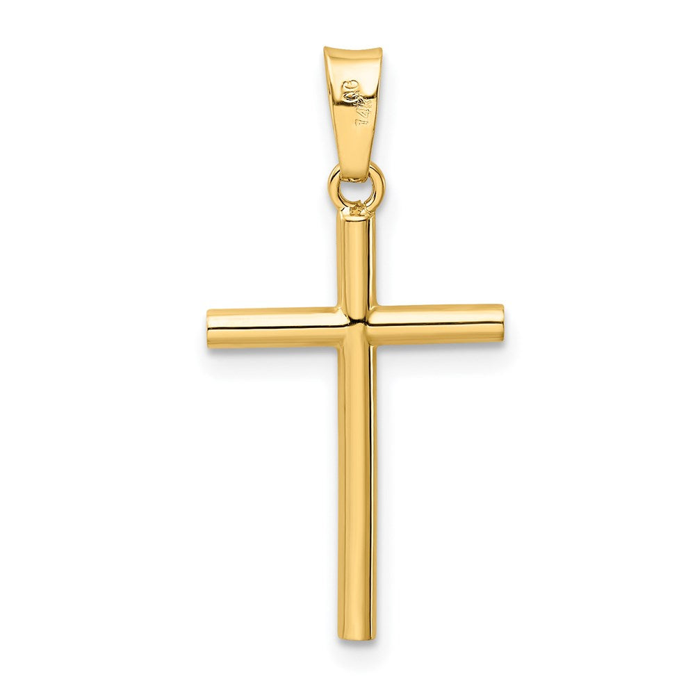 14k Yellow Gold 12.5 mm Polished Cross Pendant (0.34 grams)