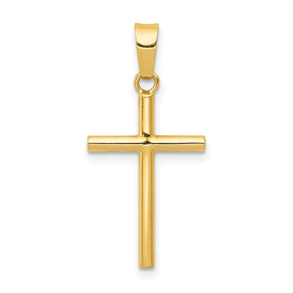 14k Yellow Gold 12.5 mm Polished Cross Pendant (0.34 grams)