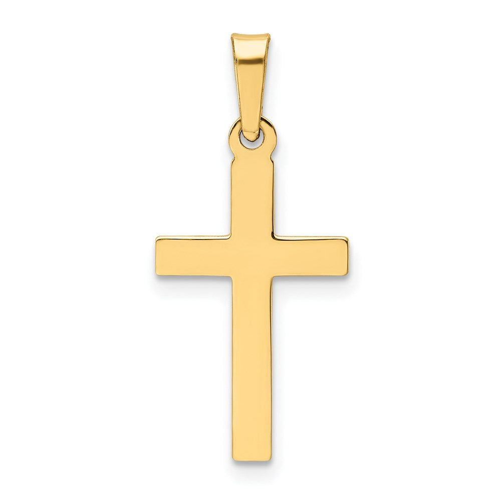 14k Yellow Gold 12 mm Polished Latin Cross Pendant (0.4 grams)