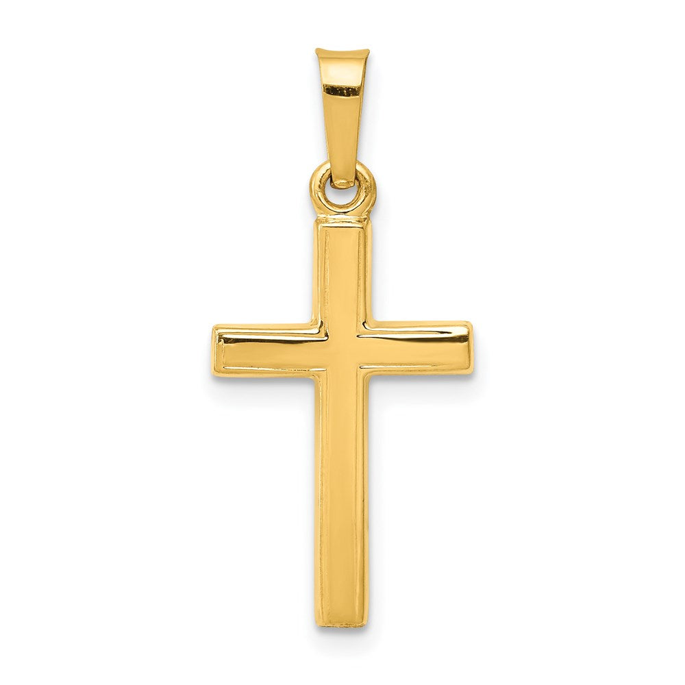 14k Yellow Gold 12 mm Polished Latin Cross Pendant (0.4 grams)