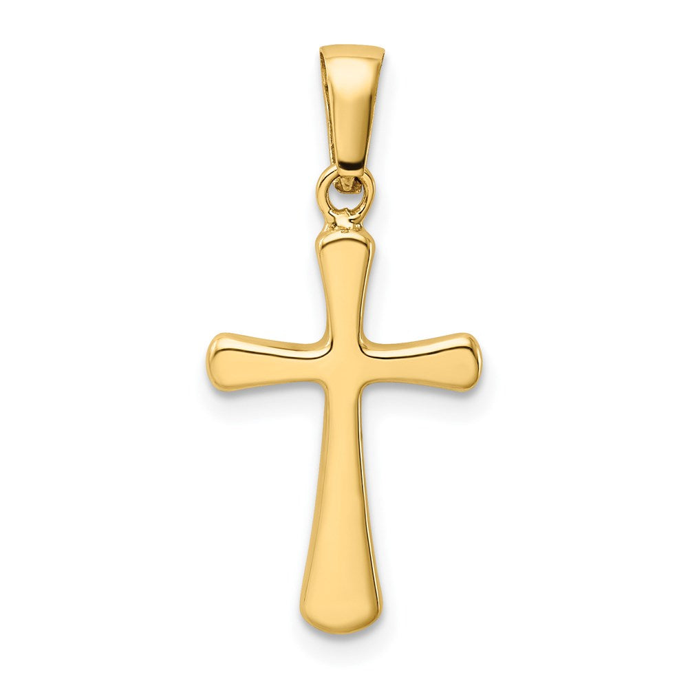 14k Yellow Gold 12 mm Polished Cross Pendant (0.48 grams)