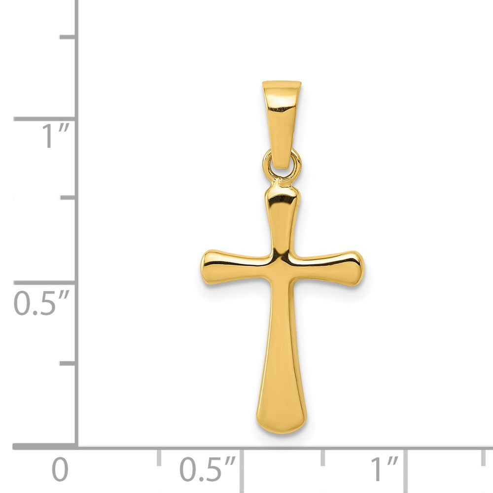 14k Yellow Gold 12 mm Polished Cross Pendant (0.48 grams)