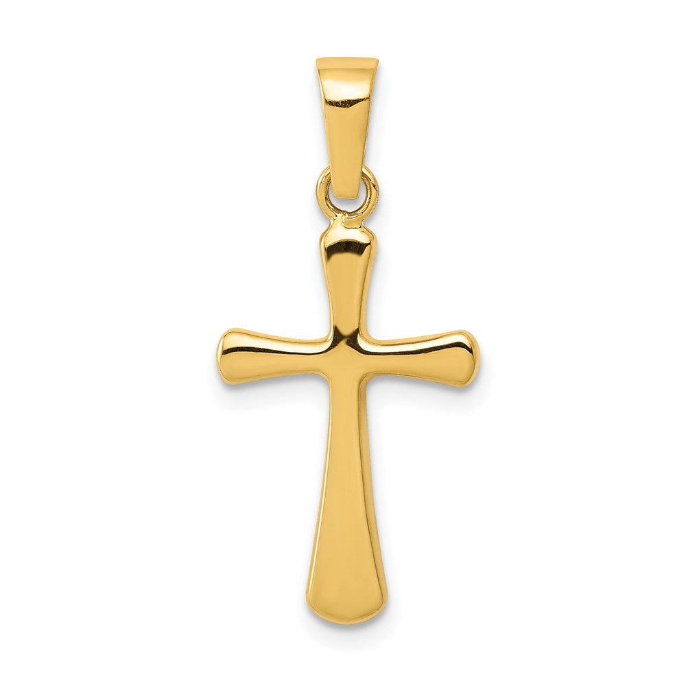 14k Yellow Gold 12 mm Polished Cross Pendant (0.48 grams)