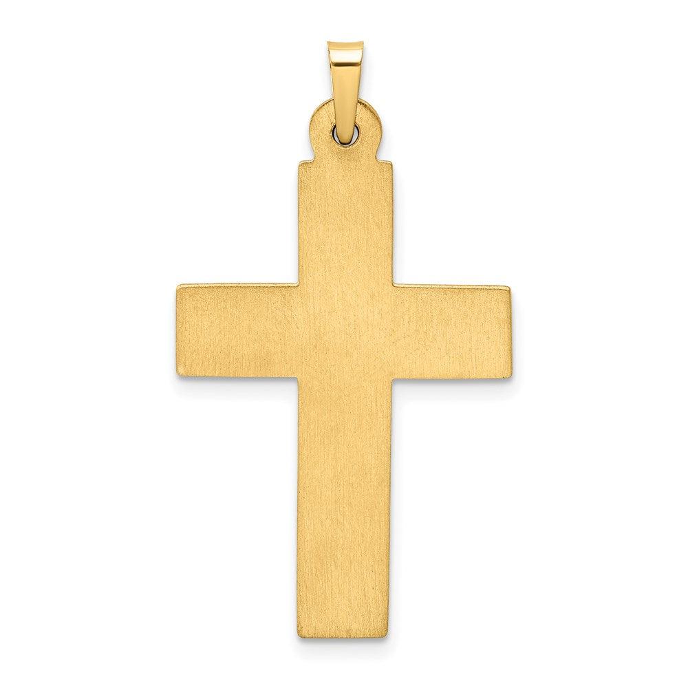 14k Yellow Gold 20.5 mm Polished Filigree Cross Pendant (1.43 grams)