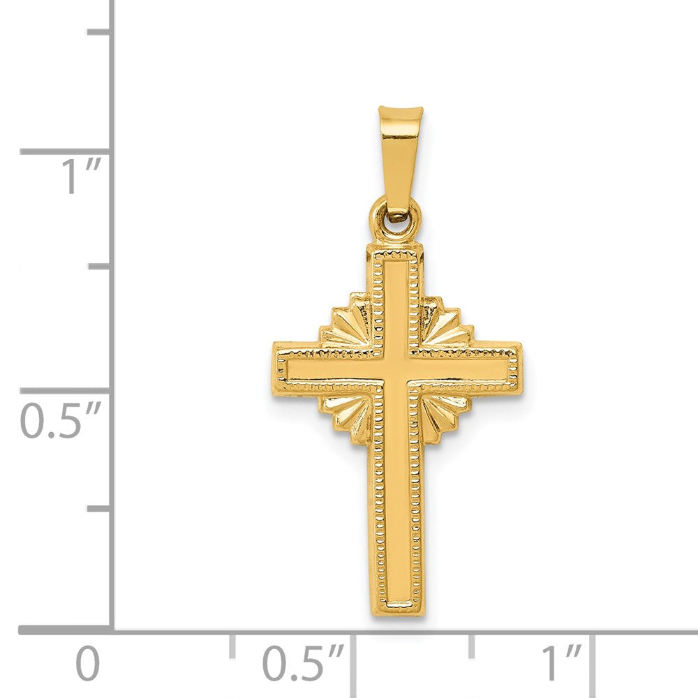 14k Yellow Gold 13 mm Polished Celtic Cross Pendant (0.61 grams)