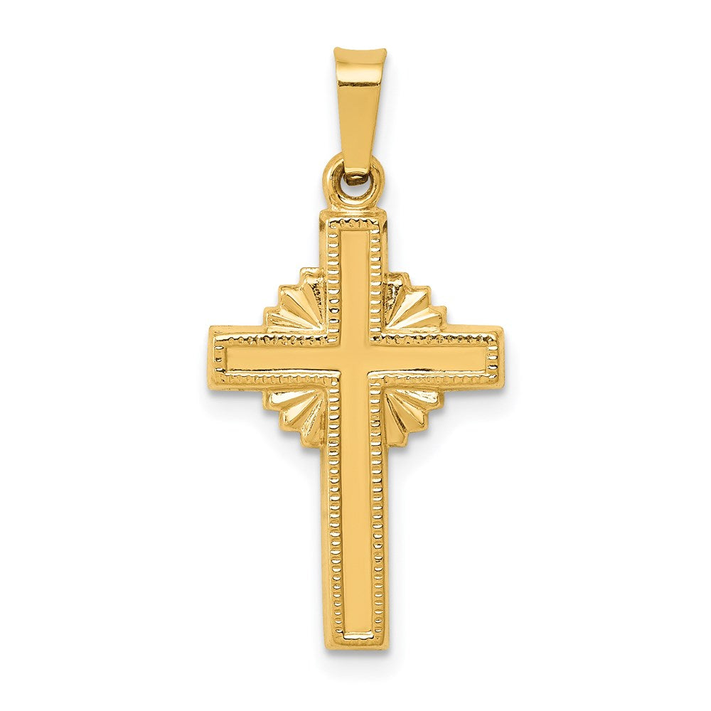 14k Yellow Gold 13 mm Polished Celtic Cross Pendant (0.61 grams)