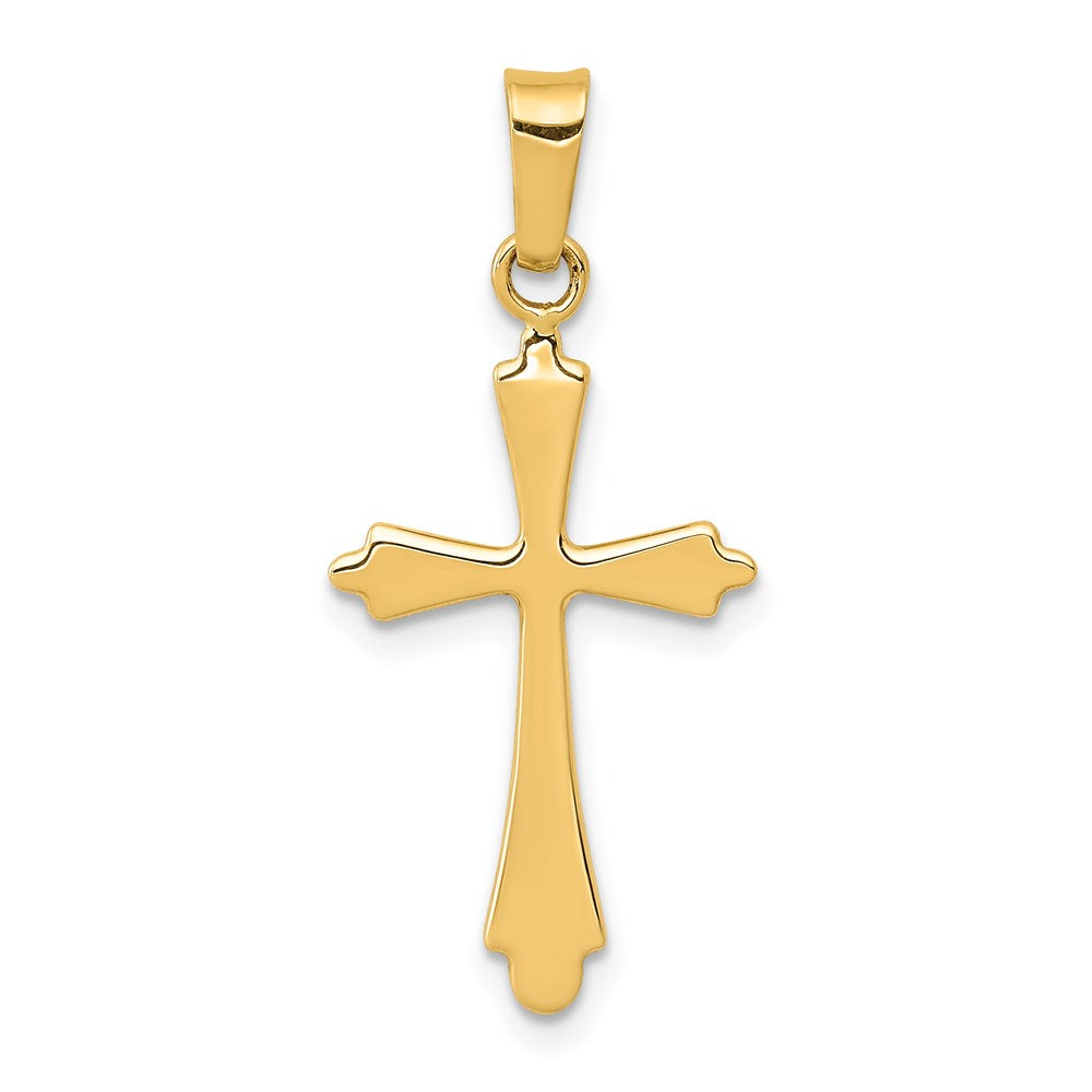 14k Yellow Gold 12.5 mm Polished Cross Pendant (0.36 grams)