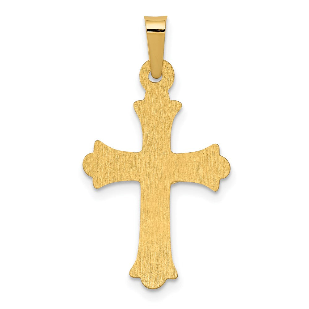 14k Two-tone 14.5 mm Two-Tone Polished INRI Crucifix Cross Pendant (0.8 grams)