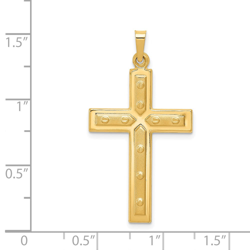 14k Yellow Gold 20.17 mm Polished Cross Pendant (1.08 grams)