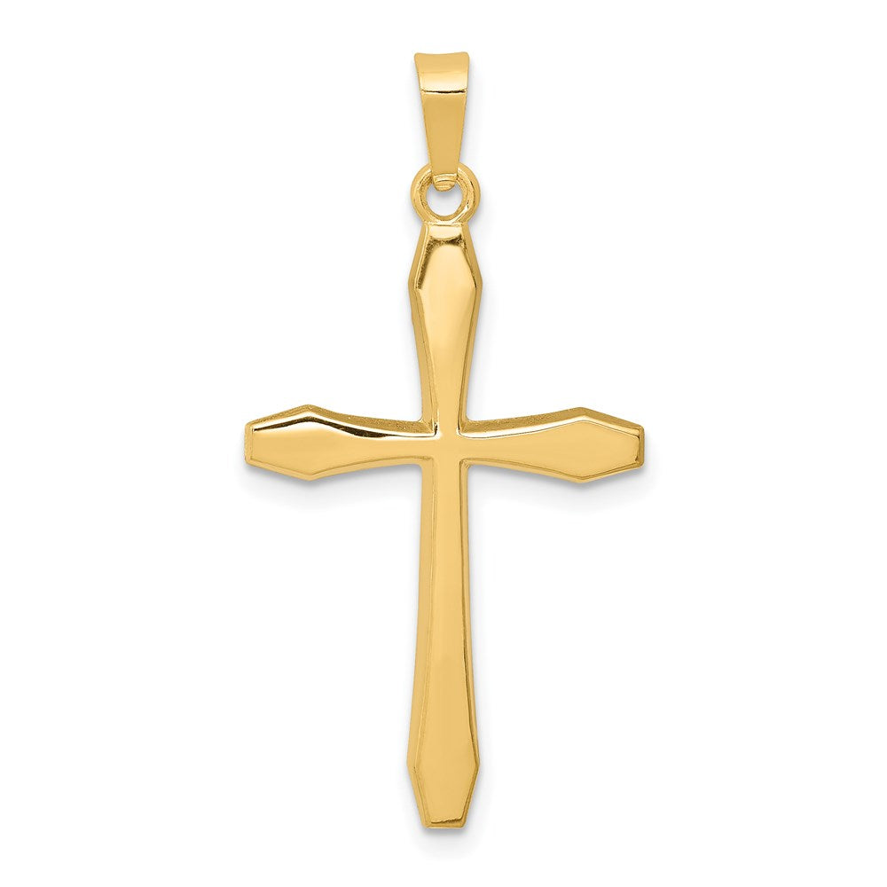 14k Yellow Gold 16.88 mm Polished Cross Pendant (0.61 grams)