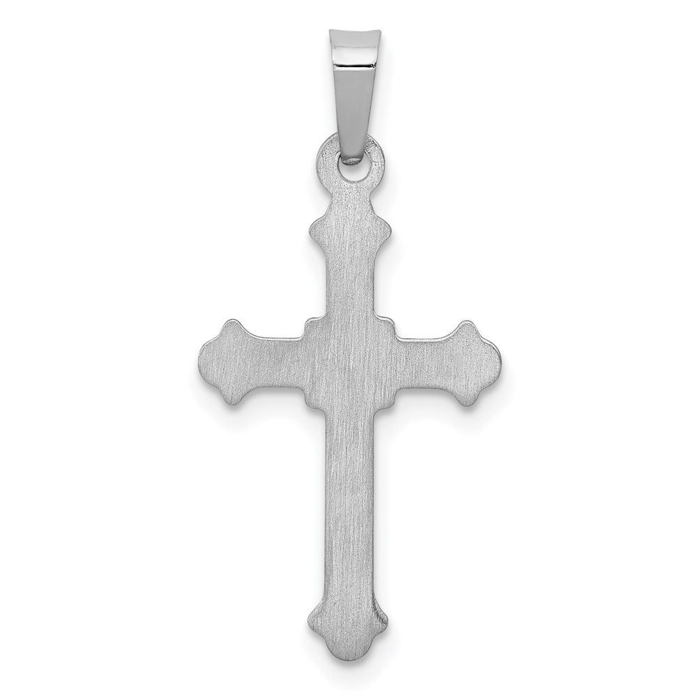 14k White Gold 13.2 mm Polished Cross Pendant (0.48 grams)