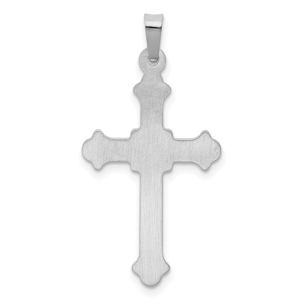 14k White Gold 16.5 mm Polished Cross Pendant (0.67 grams)