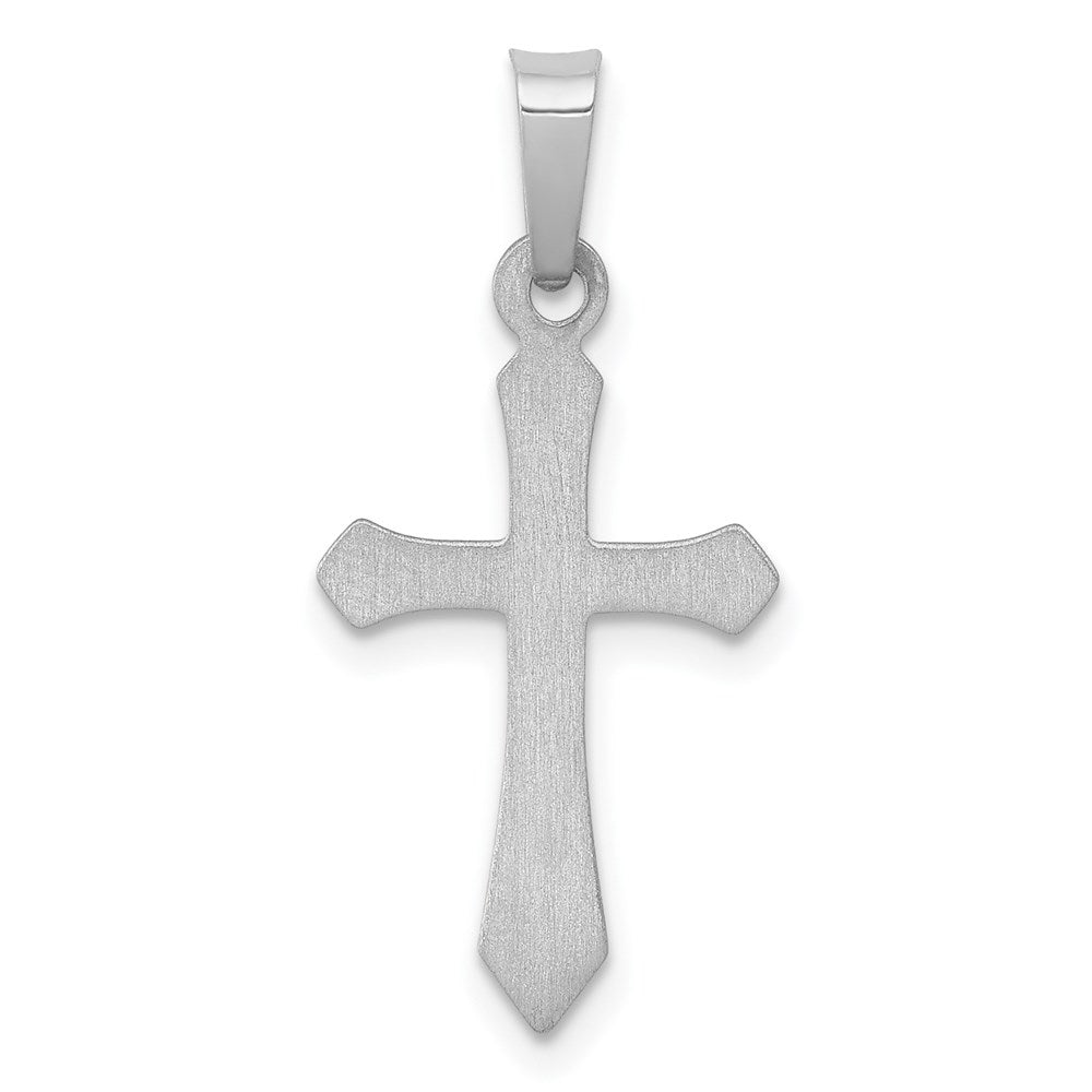 14k White Gold 11.41 mm Polished Cross Pendant (0.36 grams)