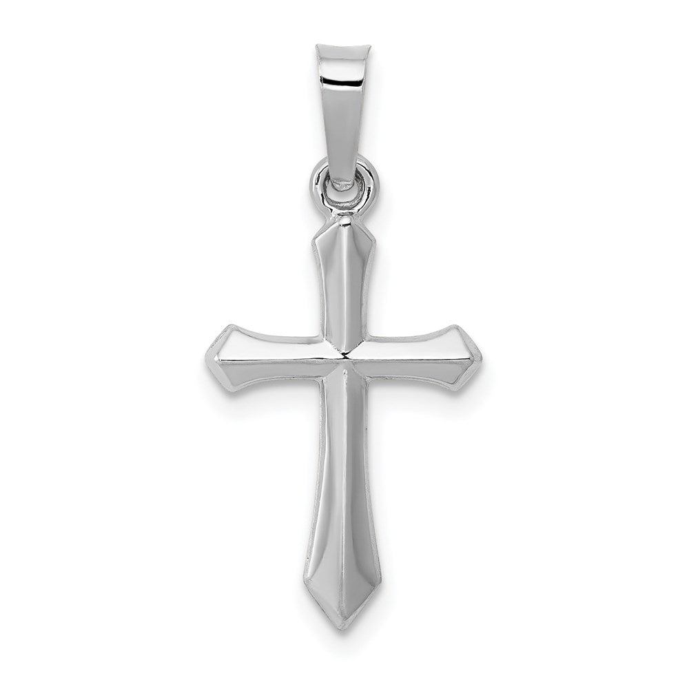 14k White Gold 11.41 mm Polished Cross Pendant (0.36 grams)