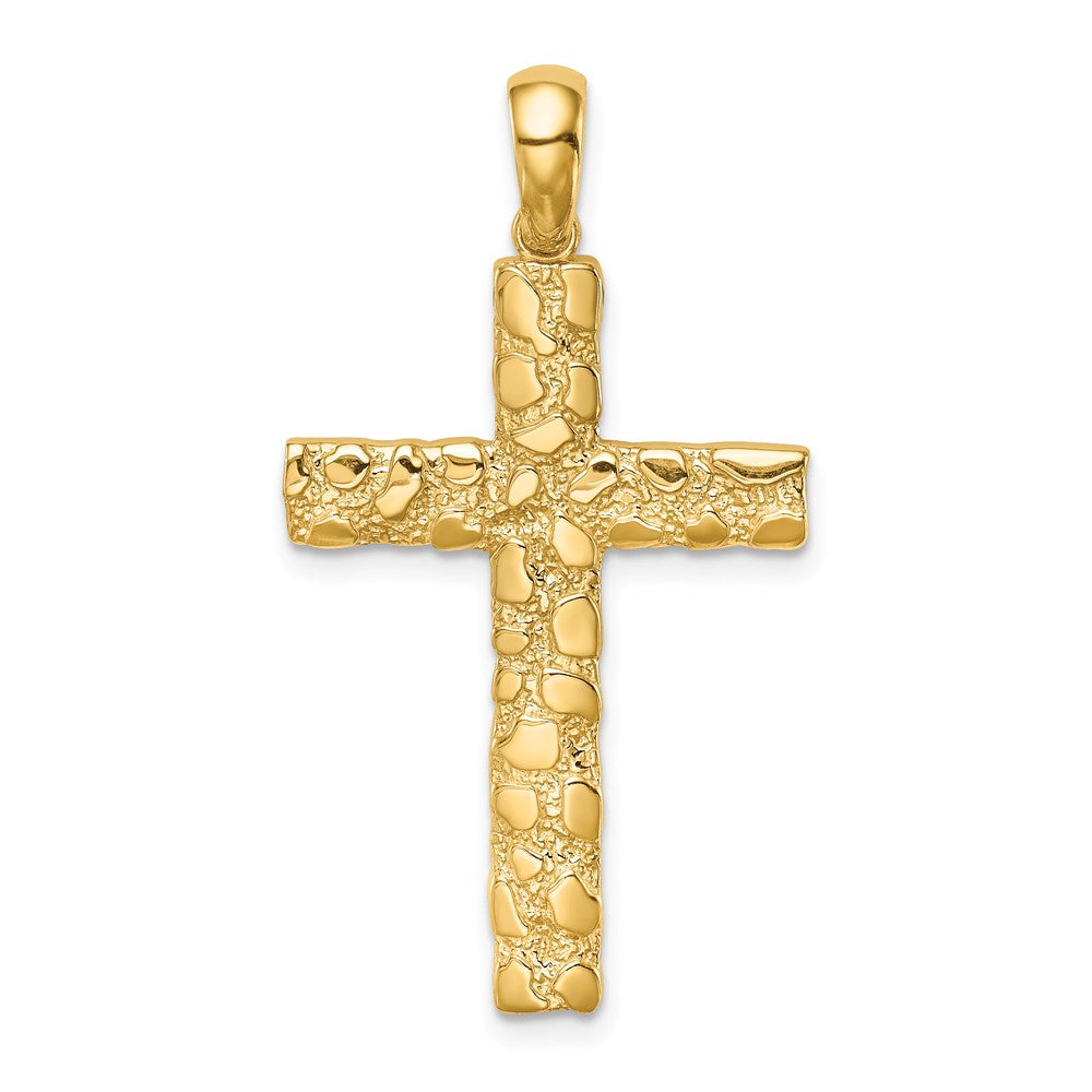 14K Nugget Cross Pendant (1.62 grams)