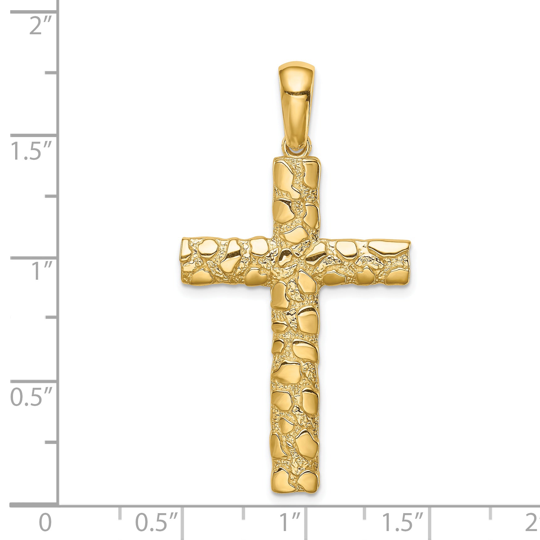 14K Nugget Cross Pendant (3.12 grams)