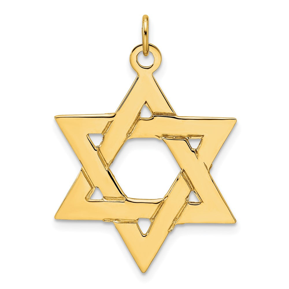 14k Yellow Gold 26.45 mm Polished Solid Star of David Pendant