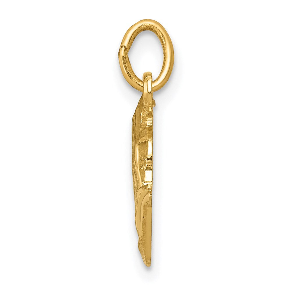 14k Yellow Gold 12 mm Praying Hands Charm (1.09 grams)